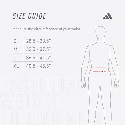 adidas Essential Weightlifting Belt, Foam-Core Powerlifting Belt with Secure Fastening