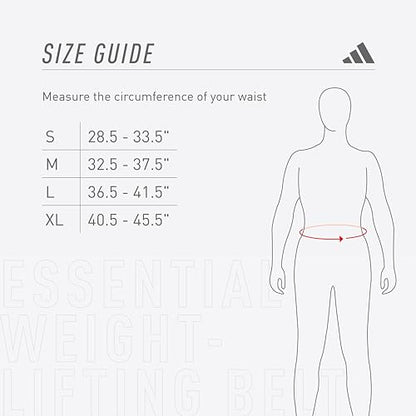 adidas Essential Weightlifting Belt, Foam-Core Powerlifting Belt with Secure Fastening