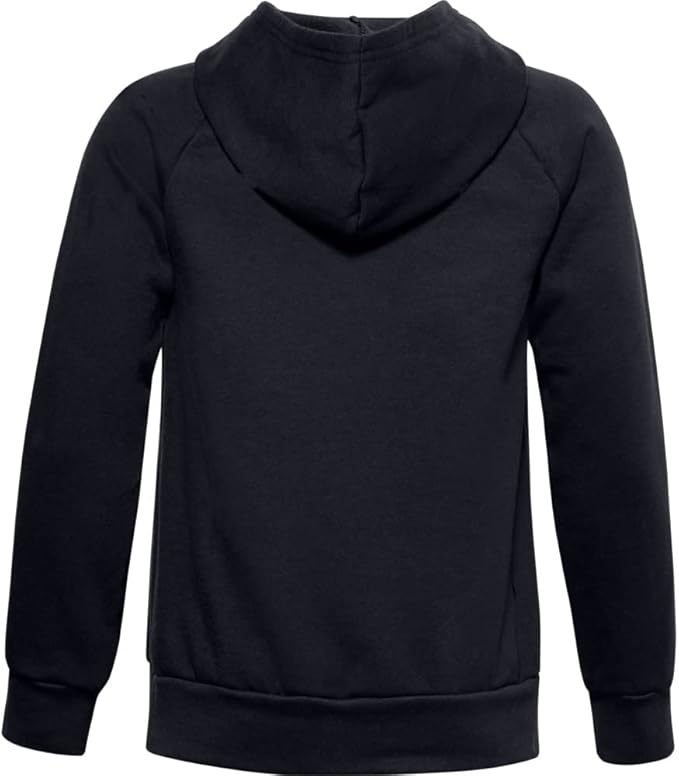 Under Armour Boys Rival Fleece Hoodie , Black (001)/Onyx White , Youth Medium