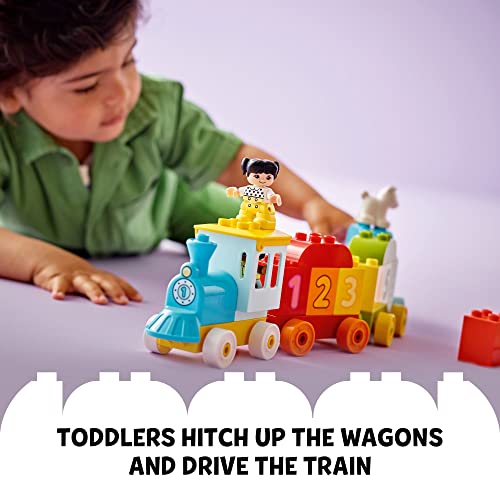 LEGO DUPLO My First Number Train Toy with Bricks for Learning Numbers, Preschool Educational Toys for 1.5-3 Year Old Toddlers, Girls & Boys, Early Development Activity Set, 10954