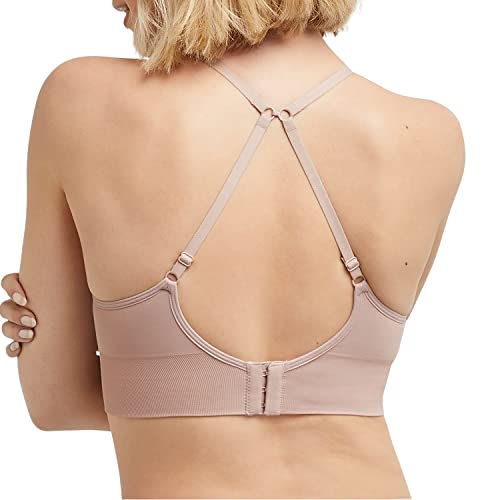 Maidenform Women's M Seamless Lift, Wireless Long-Line Convertible Tank-Style Bralette, Evening Blush, Large