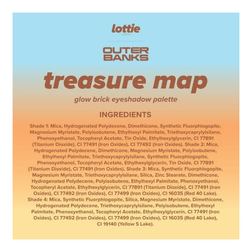 Lottie London X Outer Banks Treasure Map Glow Brick, Bronzing Face Powder, 0.28 oz