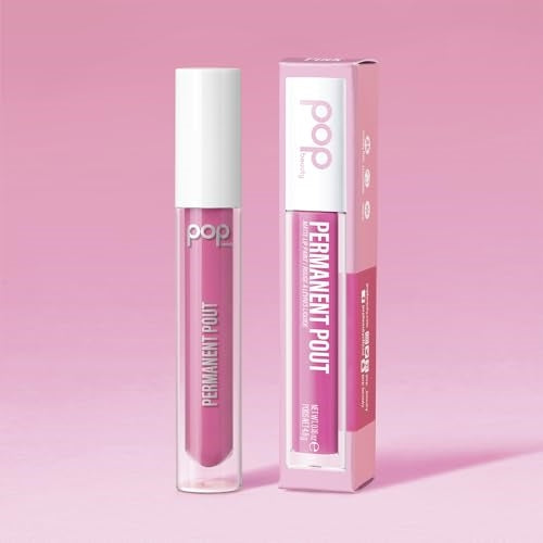 POP Beauty PERMANENT POUT | POWER PINK - Long Lasting Liquid Lipstick, Kiss-proof Water-proof Smudge Transfer Proof, Velvet Lip Paint, Matte Finish, Full Coverage Colour