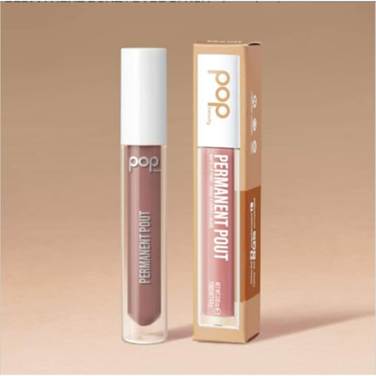 POP Beauty PERMANENT POUT | BARE BLUSH - Long Lasting Liquid Lipstick, Kiss-proof Water-proof Smudge Transfer Proof, Velvet Lip Paint, Matte Finish, Full Coverage Colour