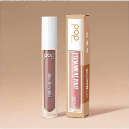 POP Beauty PERMANENT POUT | BARE BLUSH - Long Lasting Liquid Lipstick, Kiss-proof Water-proof Smudge Transfer Proof, Velvet Lip Paint, Matte Finish, Full Coverage Colour