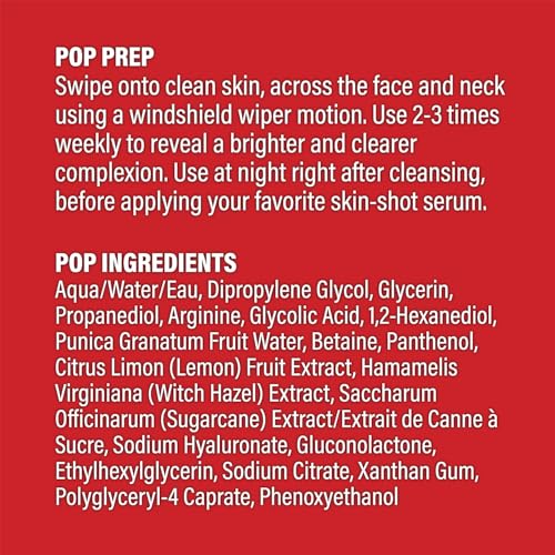 POP Beauty POMPOM PEEL - 40 Pre-Soaked Exfoliating Pads, Renewing, Purifying, Brightening, Smoothes, Pomegranate, Witch Hazel, Glycolic Acid, Arginine, Uncomplicated Skincare