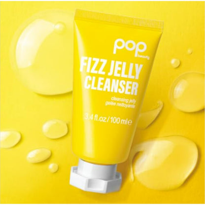 POP Beauty FIZZ JELLY CLEANSER - Textured Jelly Face Wash, Cleanses and Brightens Skin, Removes Makeup Residue | 3.4 Fl Oz