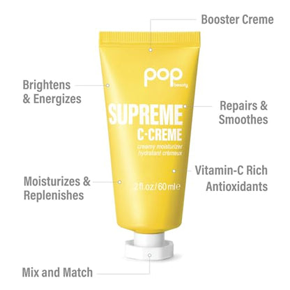 POP Beauty SUPREME C-CREME - Nourishing Antioxidant Cream to Moisturize, Energize | Calamansi, Grapefruit, Ceramides | 2 Fl Oz