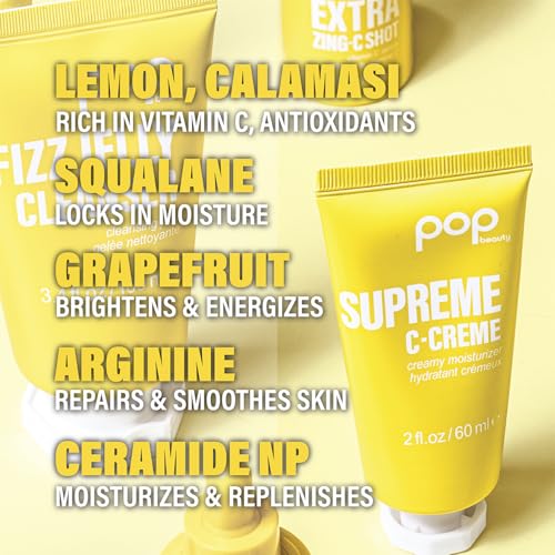 POP Beauty SUPREME C-CREME - Nourishing Antioxidant Cream to Moisturize, Energize | Calamansi, Grapefruit, Ceramides | 2 Fl Oz