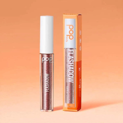 POPBEAUTY Flashadow - Crushed Copper - Liquid Glitter Eyeshadow | Add Sparkle To Eye Makeup Or Highlighter | 0.08 Oz