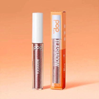 POPBEAUTY Flashadow - Crushed Copper - Liquid Glitter Eyeshadow | Add Sparkle To Eye Makeup Or Highlighter | 0.08 Oz
