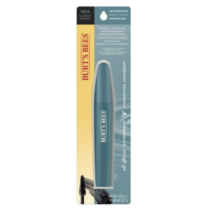 Burts Bees All Aflutter Waterproof Mascara, 99.1% Natural Origin, Classic Black, 0.38 Ounce