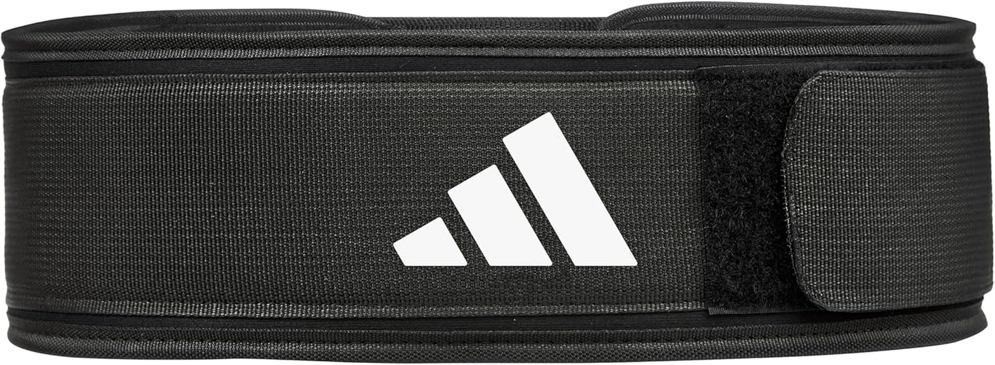 adidas Essential Weightlifting Belt, Foam-Core Powerlifting Belt with Secure Fastening