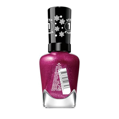 Sally Hansen Miracle Gel™, Sugar Plum Kisses, Long Lasting, Gel-Like Formula, No UV Lamp Needed, Pink Glitter Nail Polish