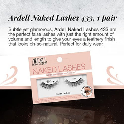 Ardell Strip Lashes Naked Lashes 433 with Invisiband, 1 pair
