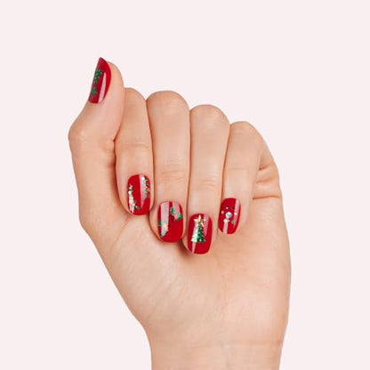 Dashing Diva Magic Pick Nail Stickers - Under The Tree | Easy Nail Art Stickers | Comes with 50+ Stickers and 2 Precision Placement Tools