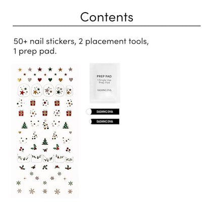 Dashing Diva Magic Pick Nail Stickers - Under The Tree | Easy Nail Art Stickers | Comes with 50+ Stickers and 2 Precision Placement Tools