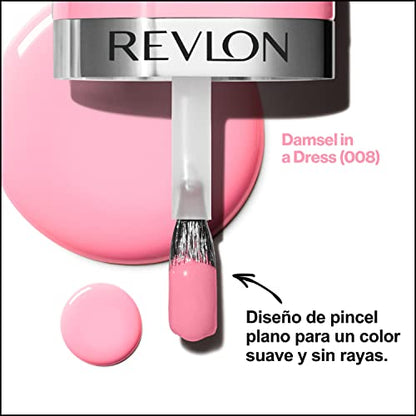 REVLON Ultra HD Snap Nail Color, Natural Rich Glossy Polish, 100% Vegan Formula, No Base or Top Coat Needed, 008 Damsel in a Dress, 0.27 fl oz