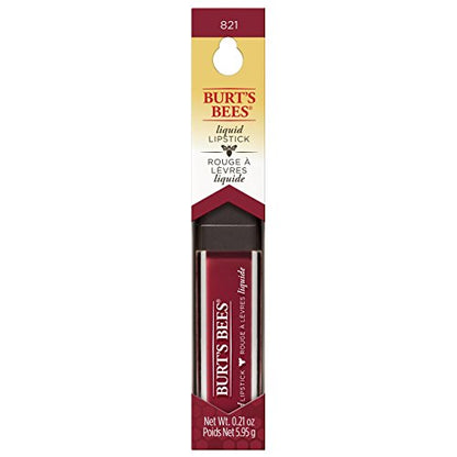 Burt's Bees 100% Natural Glossy Liquid Lipstick, Drenched Dahlia, 1 Tube