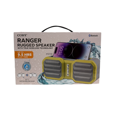 Coby Ranger Wireless Bluetooth Speaker, 9.5-HR Play Time, IPX5 Waterproof Blue Tooth Speakers, Drop Proof, Stereo Sound, Aux & USB Port, TF Card Slot, Portable Speaker Bluetooth 5.3