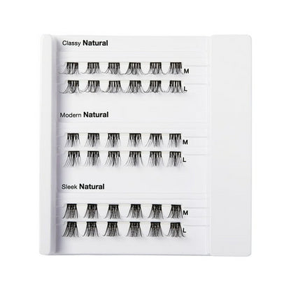 KISS Holiday Gift Set Self Adhesive Eyelashes, Natural, 14 mm, 36 Lash Clusters