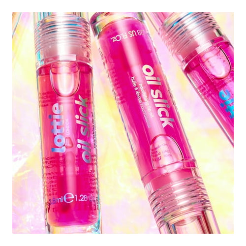 Lottie London Oil Slick, 100% Vegan Lip Oil, Grape, (2 Pack of 0.11 Fl Oz)