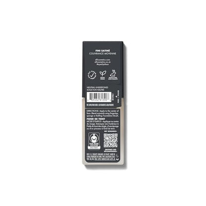 e.l.f. Flawless Satin Foundation, Lightweight & Medium Coverage, Semi-Matte Finish, Vegan & Cruelty-Free, Pearl, 0.68 Fl Oz (20mL)