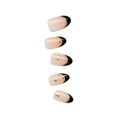 KISS imPRESS Holiday Press on Nails, Feast Mode, Beige, Medium Almond, 30 Count