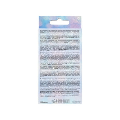 KISS Voguish Fantasy, Holiday Press on Nails, Merry Clause, Blue, Short Oval, 28 Count