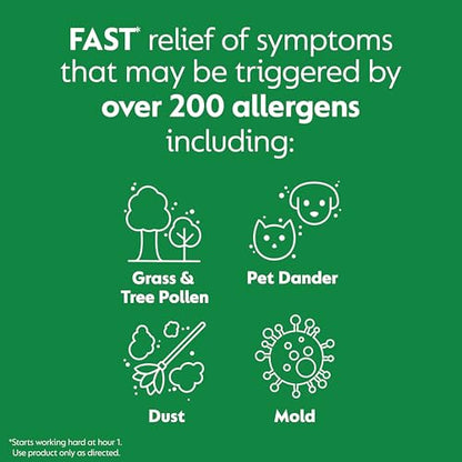 Zyrtec 24 Hour Allergy Relief Tablets, Allergy Medicine with 10 mg Cetirizine HCl per Antihistamine Tablet for Allergies, On-The-Go Relief, Individual Travel Pouches, 14 ct, (14 x 1 ct)
