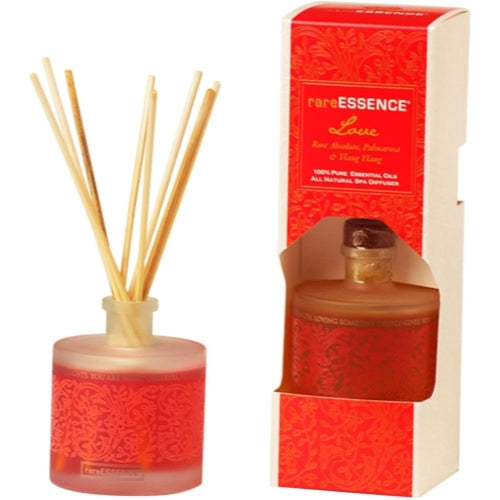 rare ESSENCE 100% Pure Essential Oil Aromatherapy Reed Diffuser 3 fl. oz., LOVE