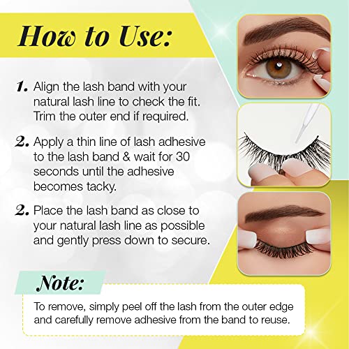 Ardell Active Lashes Physical - Waterproof, Natural Look False Eyelashes for Everyday Wear, 1 Pair