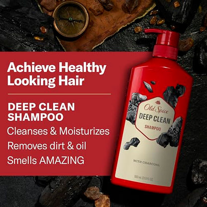 Old Spice Charcoal Shampoo for Men, Volcano, 22 Fl Oz