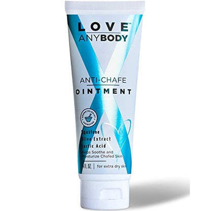 Love AnyBody Anti-Chafe Cream Ointment | Dermatologist Approved Chafe Relief | Natural, Unscented | Aluminum, Paraben, Phthalate + Cruelty Free | Skin Protectant | Squalene, Olive Extract, Lactic Acid