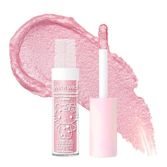 wet n wild Hello Kitty Liquid Eyeshadow, Smooth, Blendable, Shimmery Matte Bubblegum Pink Shade, Cruelty-Free & Vegan - Cheers!