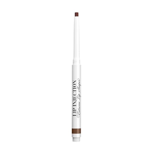 Too Faced Lip Injection Extreme Lip Shaper Plumping Lip Liner | Long Lasting + Smudge Proof, Dark Chocolate Nude