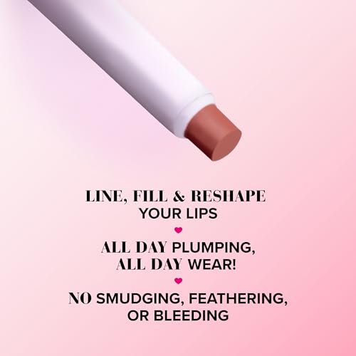 Too Faced Lip Injection Extreme Lip Shaper Plumping Lip Liner | Long Lasting + Smudge Proof, Dark Chocolate Nude