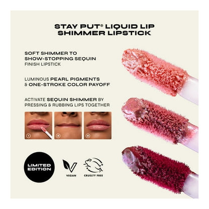 Milani Stay Put Liquid Lip Shimmer Lipstick Trio, Glisten + Glow