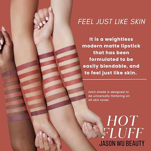Jason Wu Beauty Hot Fluff Modern Matte Lipstick - 3-in-1 Lipstick, Blush, Shadow, 3.8g 0.134oz (Apple Pie, 3.8g)
