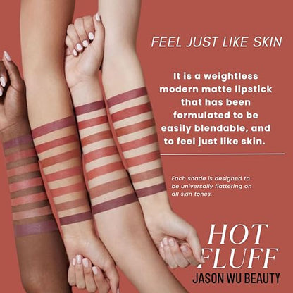 Jason Wu Beauty Hot Fluff Modern Matte Lipstick - 3-in-1 Lipstick, Blush, Shadow, 3.8g 0.134oz (Apple Pie, 3.8g)
