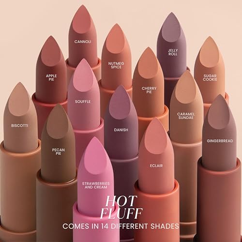 Jason Wu Beauty Hot Fluff Modern Matte Lipstick - 3-in-1 Lipstick, Blush, Shadow, 3.8g 0.134oz (Apple Pie, 3.8g)