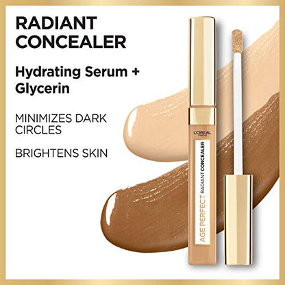 L’Oréal Paris Age Perfect Radiant Concealer with Hydrating Serum and Glycerin, Caramel Beige