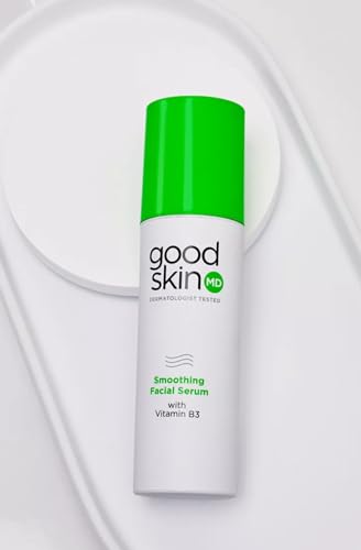 PROCTER & GAMBLE Good Skin MD Smoothing Facial Serum With Vitamin B3, Dermatologist Tested, Hypoallergenic For Sensitive Skin