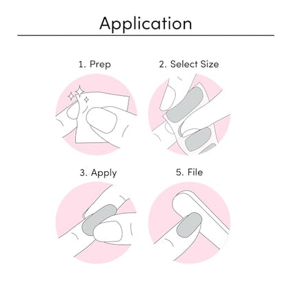 Dashing Diva Gloss - UV Free, Chip Resistant Gel Nail Strips | Contains 32 Wraps, 1 Prep Pad, 1 Nail File