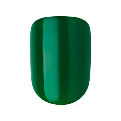 KISS imPRESS Holiday Press on Nails, Festive Lights, Green, Short Squoval, 30 Count
