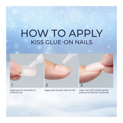 KISS Voguish Fantasy, Holiday Press on Nails, Nutty Elves, Multicolor, Medium Square, 28 Count