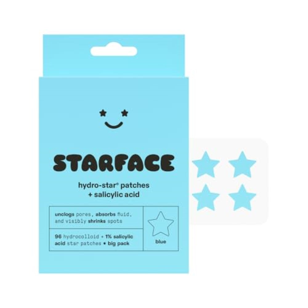 Starface Holographic Hydro-Stars, Hydrocolloid Pimple Patches, Absorb Fluid and Reduce Redness, Cute Star Shape (32 Count)