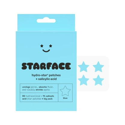 Starface Holographic Hydro-Stars, Hydrocolloid Pimple Patches, Absorb Fluid and Reduce Redness, Cute Star Shape (32 Count)
