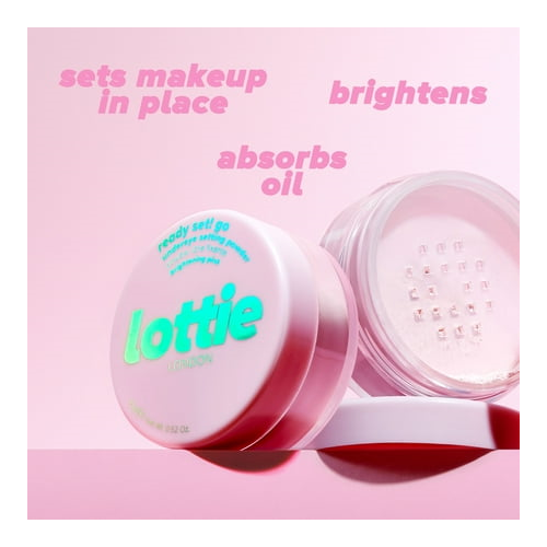 Lottie London Ready Set! Go Brightening Pink Setting Powder 5 Oz