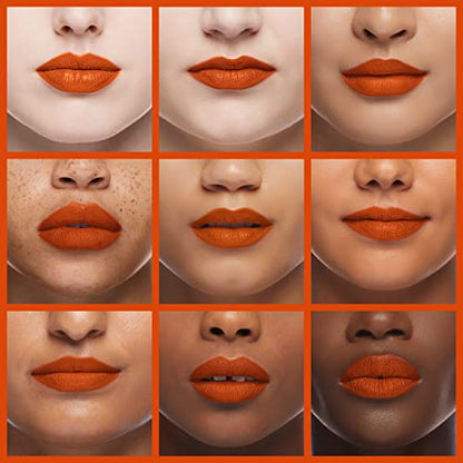 Palladio Herbal Lipstick, Rich Pigmented and Creamy Lip Color, Infused with Safflower, Ginseng, Ginkgo Biloba, Camellia and Aloe, Prevents Lips from Drying, Combats Fine Lines, Golden Orange